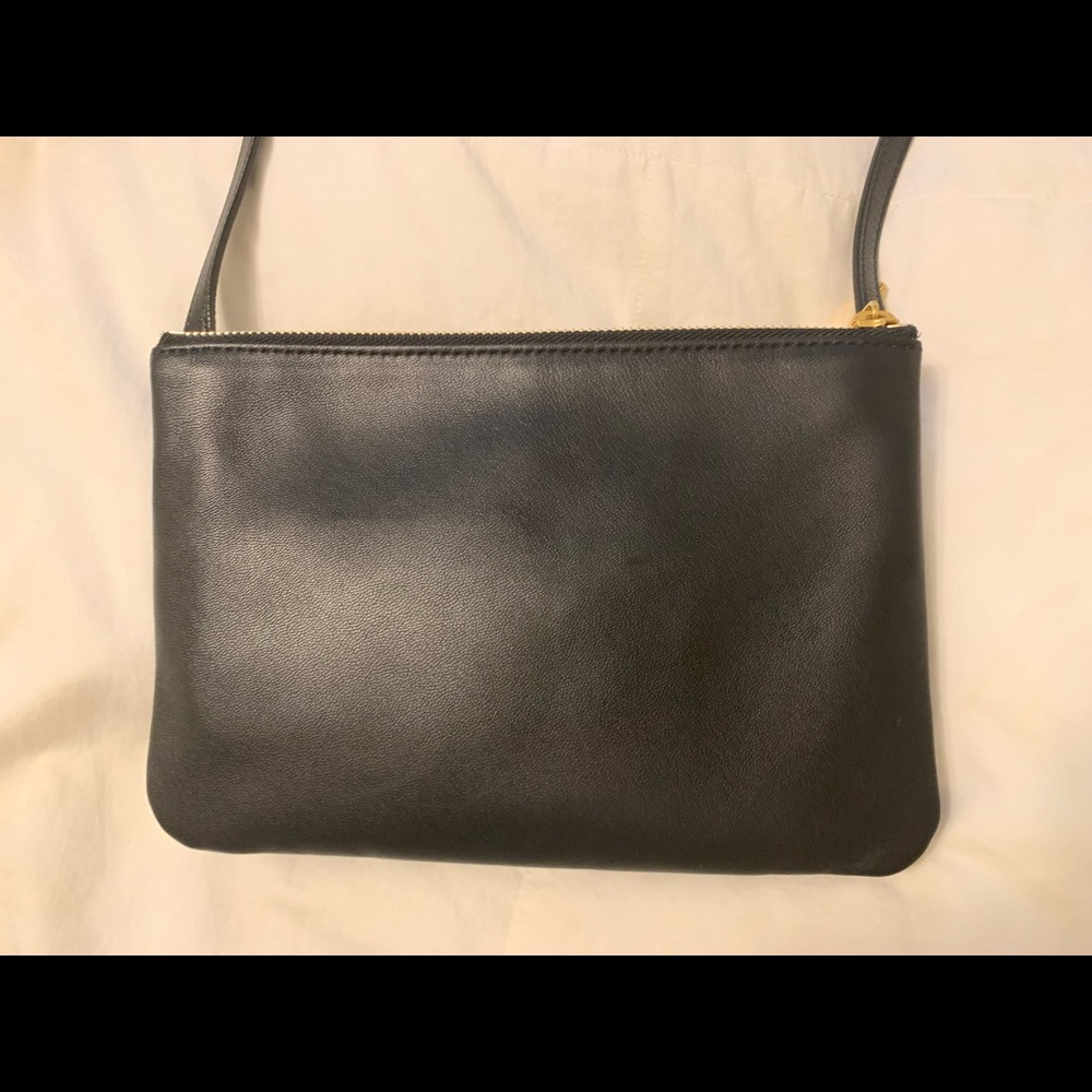 Authentic Celine Trio Lambskin Leather Designer Crossbody Bag in Black - Picture 13 of 16
